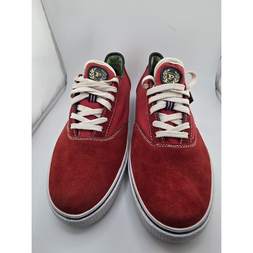 Phat Farm Red Suede Canvas Sneakers Men's Size 11 Casual Lace Up Shoes - Picture 2 of 12